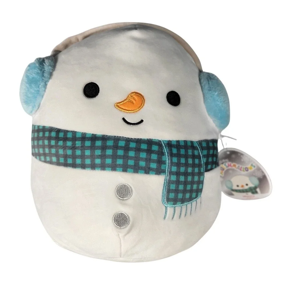 Squishmallow Plush Snowman with Earmuffs Holiday Winter‎ Stuffed Animal - Picture 2 of 6